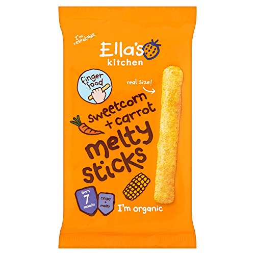 Ella's Kitchen Sweetcorn and Carrot Melty Sticks from 7 Months 17g