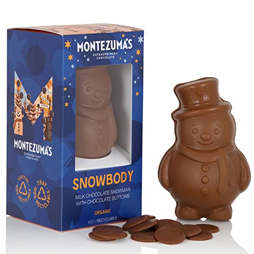 Montezumas Chocolate Milk Chocolate Hollow Snowman and Milk Buttons 100g
