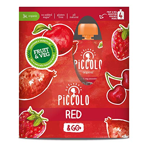 Piccolo Red & Go Fruit & Veg Smoothie Pouches 4 x 90g
