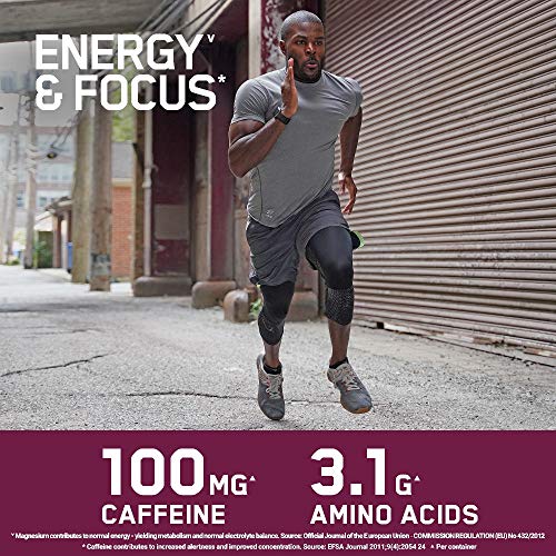 Optimum Nutrition ON Essential Amino Energy + Electrolytes Sugar Free Energy Drink with Electrolytes and Caffeine Mixed Berry 24 Pack 250 ml