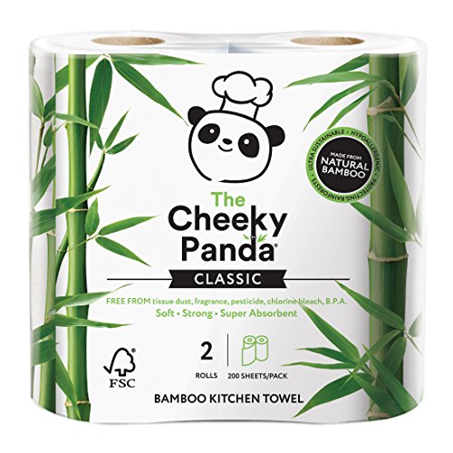 The Cheeky Panda 100 Percent Bamboo Kitchen Towel 2 Rolls
