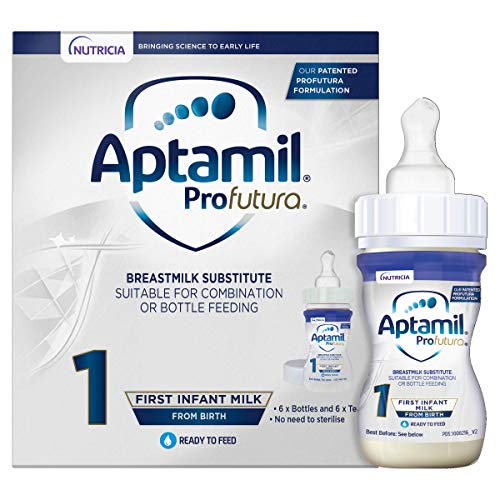 Aptamil Profutura 1 First Baby Milk Formula Starter Pack Ready to Use Liquid from Birth 6x70 ml