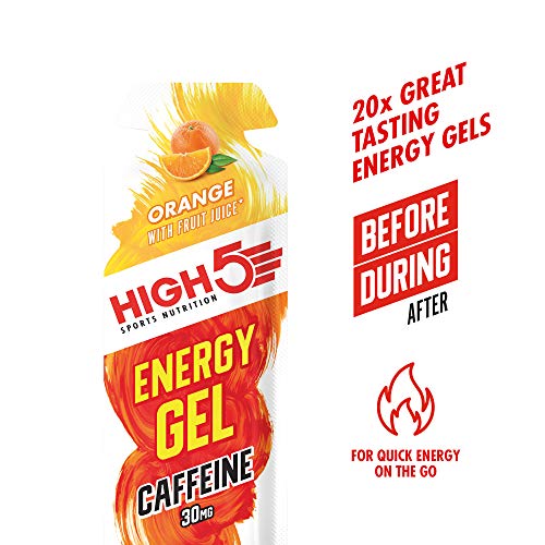 High 5 Energy Gel Caffeine Orange 20x40g