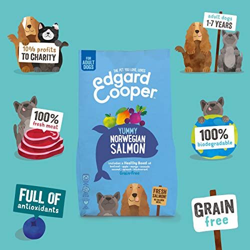 Edgard & Cooper Norwegian Salmon | Dry Adult Dog Food with Beetroot, Apple, Mango & Blackcurrant 2.5kg