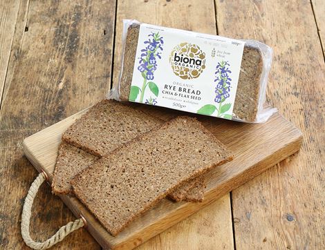 Biona Organic Rye Bread Chia & Flax Seed 500g