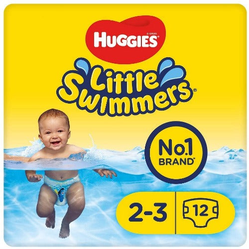 Huggies Little Swimmers Swim Nappies Size 2-3 3kg-8kg, 7lb-18lb 12 Pants