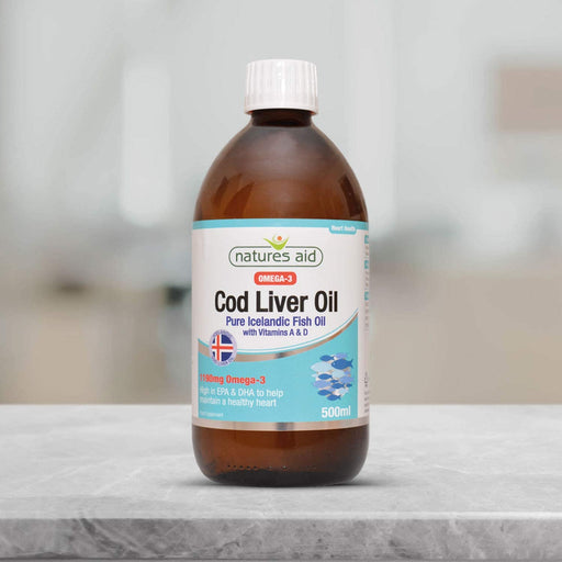Natures Aid Cod Liver Oil Liquid (with Vitamin A & D) 500ml