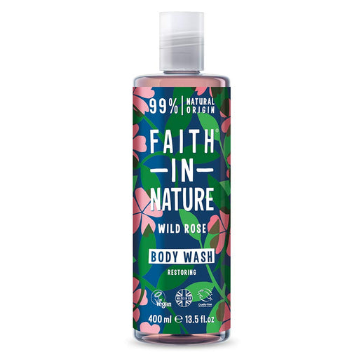 Faith In Nature Wild Rose Body Wash, 400ml