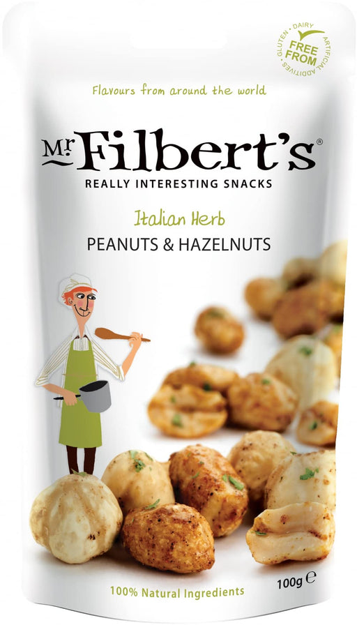 20% OFF Mr Filberts Italian Herb Peanuts & Hazelnuts 100g 