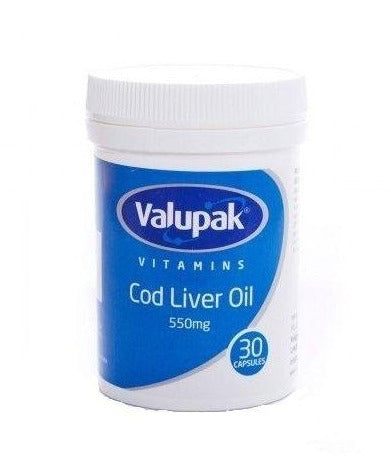 Valupak Cod Liver Oil 550mg | 30 Capsules