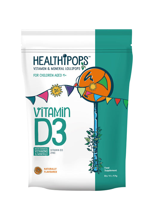 Healthipops Vitamin & Mineral lollipops. Vitamin D3 