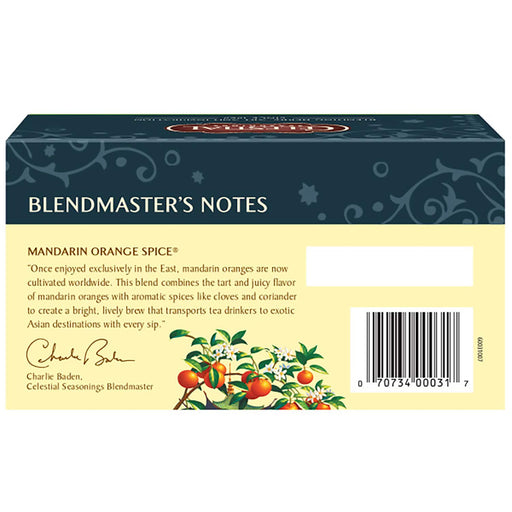 Celestial Seasonings Manderin Orange Spice Herbal Tea 20 Teabags