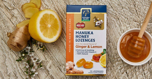 Manuka MGO 400+ Manuka Honey Drops with Ginger & Lemon 65gm-15'
