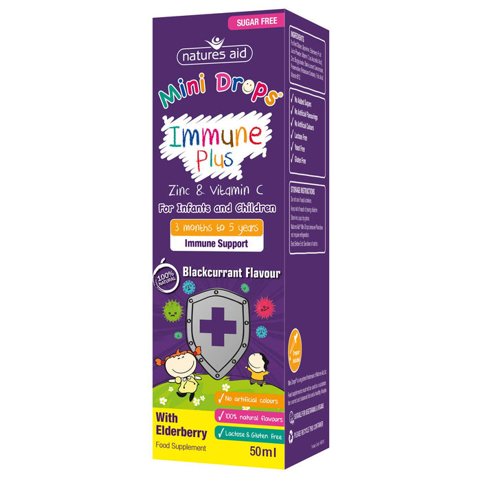 Best Price on Natures Aid Immune Plus Mini Drops for Infants and Children, Sugar Free, 50 ml