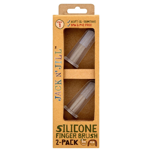 Jack 'n Jill Silicone Finger Brush 2 Pack Stage 1