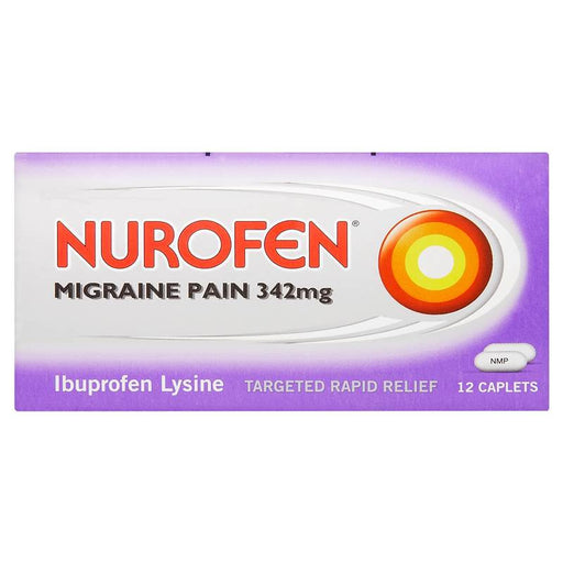 Nurofen Migraine Pain 342mg 12 Caplets Nurofen