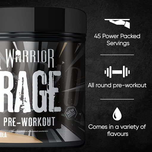 Warrior Rage Pre Workout Powder - Krazy Cola 392g