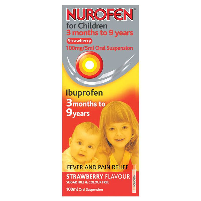Nurofen for Children 3 Months to 9 Years Strawberry 100ml Nurofen