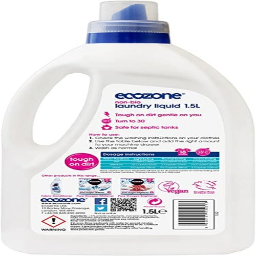 Ecozone Non Bio Laundry Liquid 1.5 Litres | 18 Washes