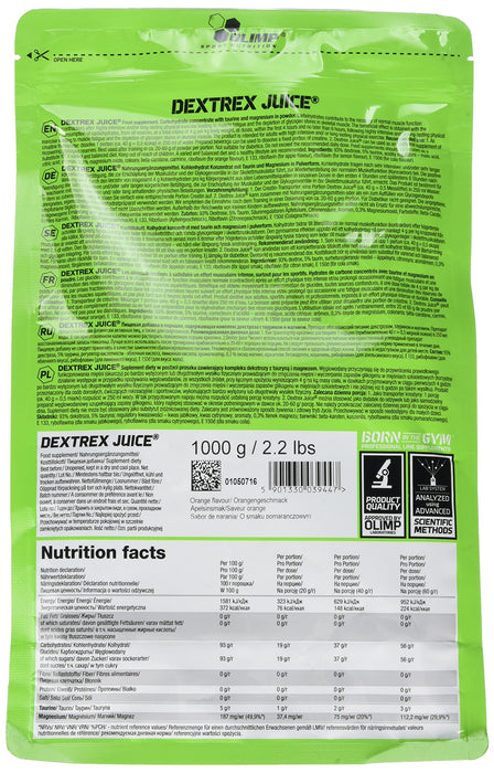 Olimp Nutrition Dextrex Juice, Orange - 1000g