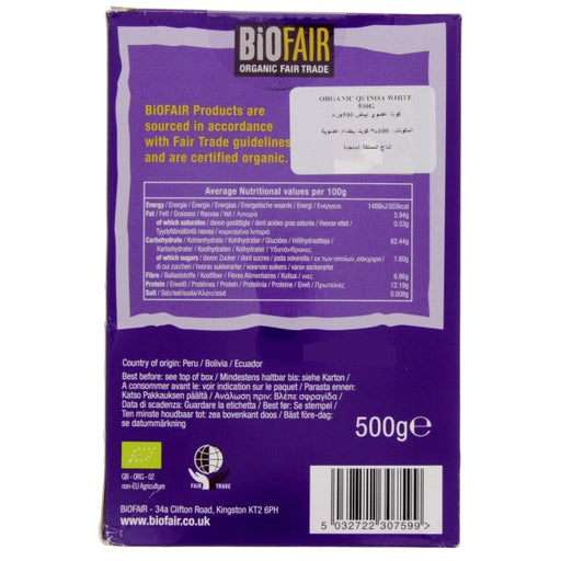 BioFair Organic Fair Trade Quinoa White 500g