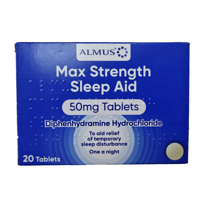 Almus Sleep Aid Max Strength 50mg Tablets