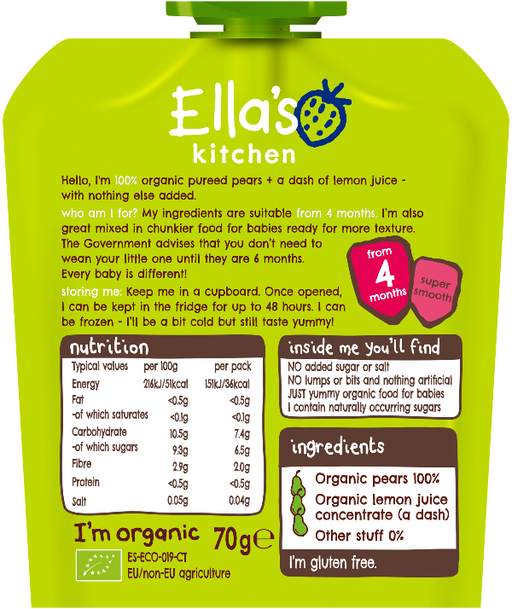 Ella's Kitchen Pears 70g