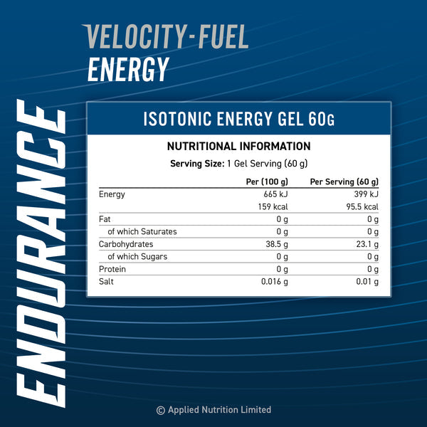 Applied Nutrition Endurance Velocity Energy Gel 20x60ml Blackcurrant