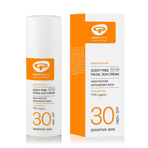 Green People Scent Free Facial Sun Cream - SPF30 50ml