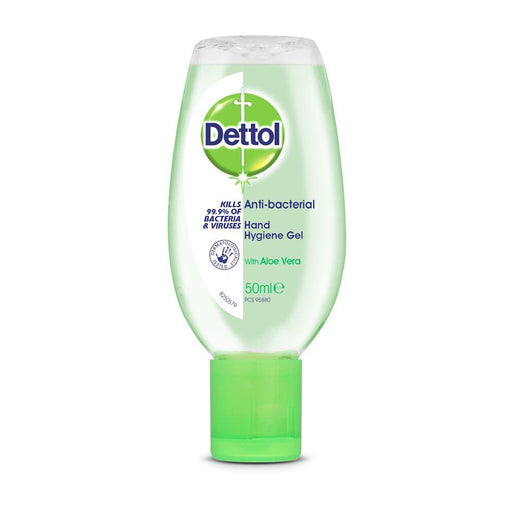 Dettol Anti-Bacterial Hand Sanitiser Gel with Aloe Vera 50ml