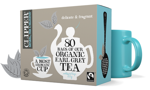 Clipper Organic Earl Grey Black Tea 200g | 80 Unbleached Tea Bags