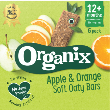 Organix Goodies Apple & Orange Oaty Bars 6x30g