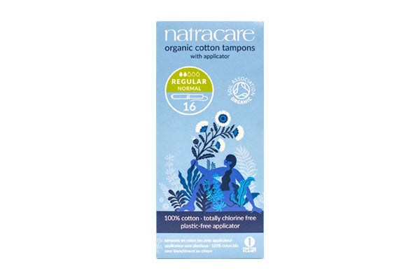Natracare Regular Organic Cotton Tampons with Applicator 16 Tampons