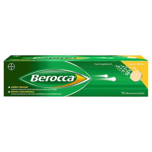 Berocca Mango Flavour 15 Effervescent Tablets
