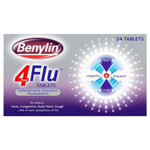 Benylin 4 Flu Tablets 24 Tablets Benylin