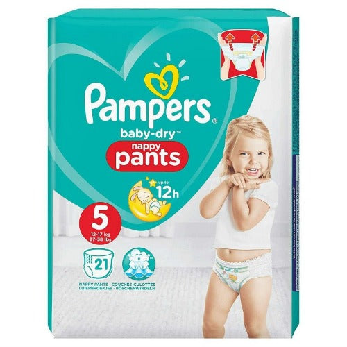 Pampers Baby-Dry Pants Size 5 Carry Pack | 21 Nappies