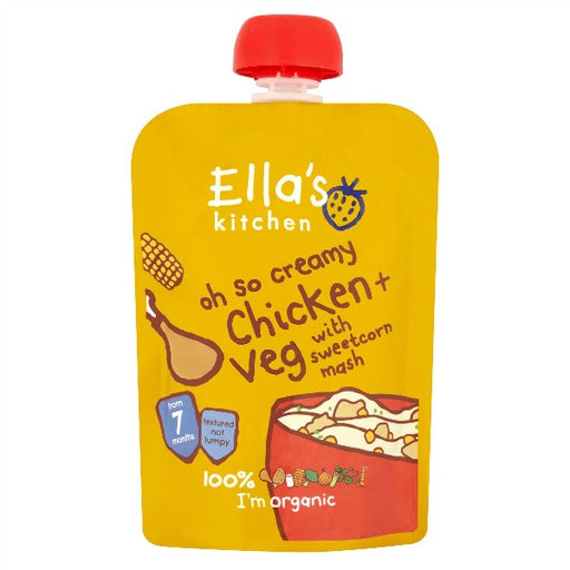 Ella's Kitchen Oh So Creamy Chicken + Veg with Sweetcorn Mash from 7 Months 130g