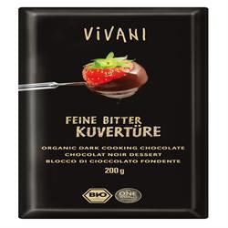 Vivani Dark Cooking Chocolate Bar 200g