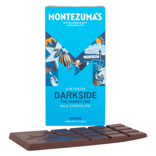 Montezumas 'Dark Side' 51% Cocoa Milk Chocolate Bar 90g