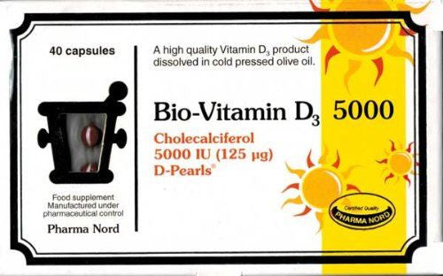 Pharma Nord Bio-Vitamin D3 5000IU - 125mcg (Cholecalciferol) 40 Capsules