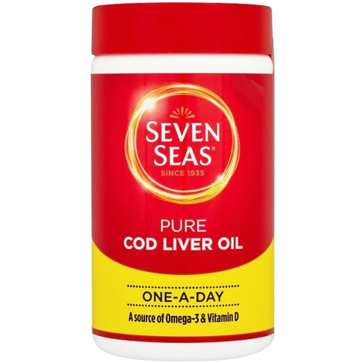 Seven Seas Pure Cod Liver Oil One-A-Day 60 Capsules
