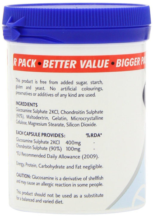 Valupak Glucosamine & Chondroitin Supplements 400/100mg | 90 Capsules