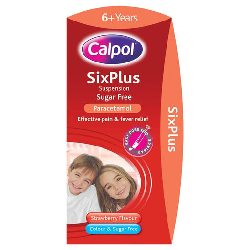 Calpol SixPlus Suspension Sugar Free Strawyberry Flavour SixPlus 80ml