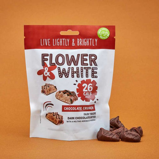 Flower & White Chocolate Crunch Fairtrade Meringue Bites 75g