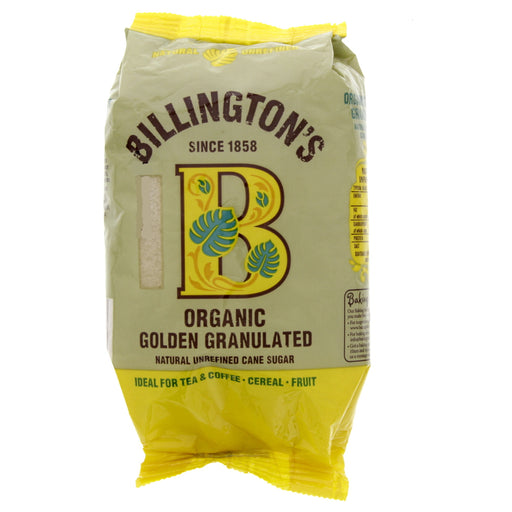 Billington's Organic Golden Granulated Natural Unrefined Cane Sugar 500g