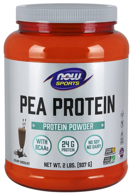 NOW Foods Pea Protein, Dutch Chocolate - 907g