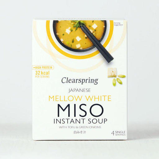 Clearspring Mellow White Miso Instant Soup with Tofu 4x10g Clearspring
