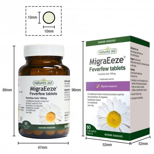 Natures Aid MigraEeze Feverfew 60 Tablets