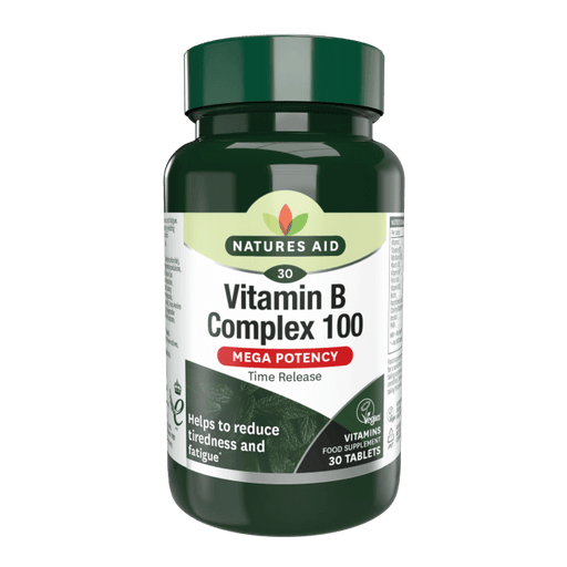 Natures Aid Vit B Complex 100mg Time Release 30 Tablets