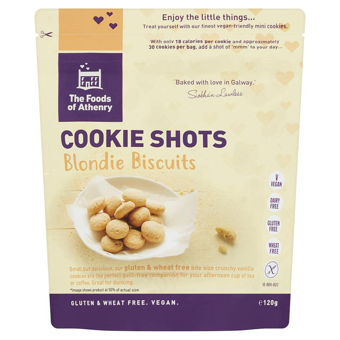 The Foods of Athenry Cookie Shots Bitesize Blondie Biscuits 120g